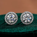 Jewel 0.5/1Ct Total Moissanite Stud Earrings 925 Sterling Silver Moissanite Earrings Wedding Party Jewelry