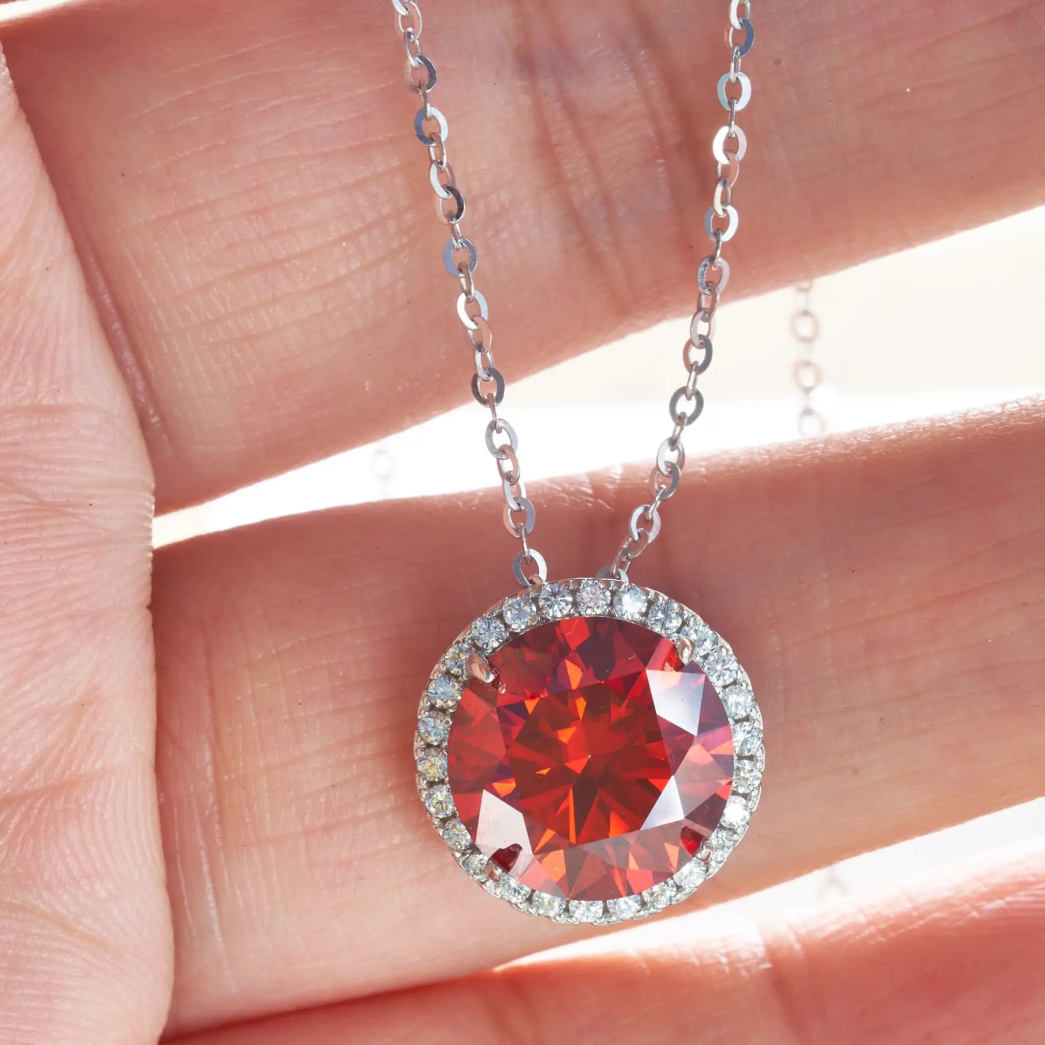 9ct Moissanite 925 Sterling Silver Ring Earrings Necklace Jewelry Set Gift