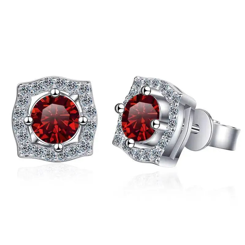 Sterling Silver Moissanite 1ct Stud Earrings Sterling 925